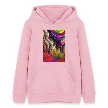 Abstrakte Kunst - Teenager Organic Hoodie Mini Cruiser von Stanley/Stella - Hellrosa - Vorne - AI Model Teenager Female dark (150cm)