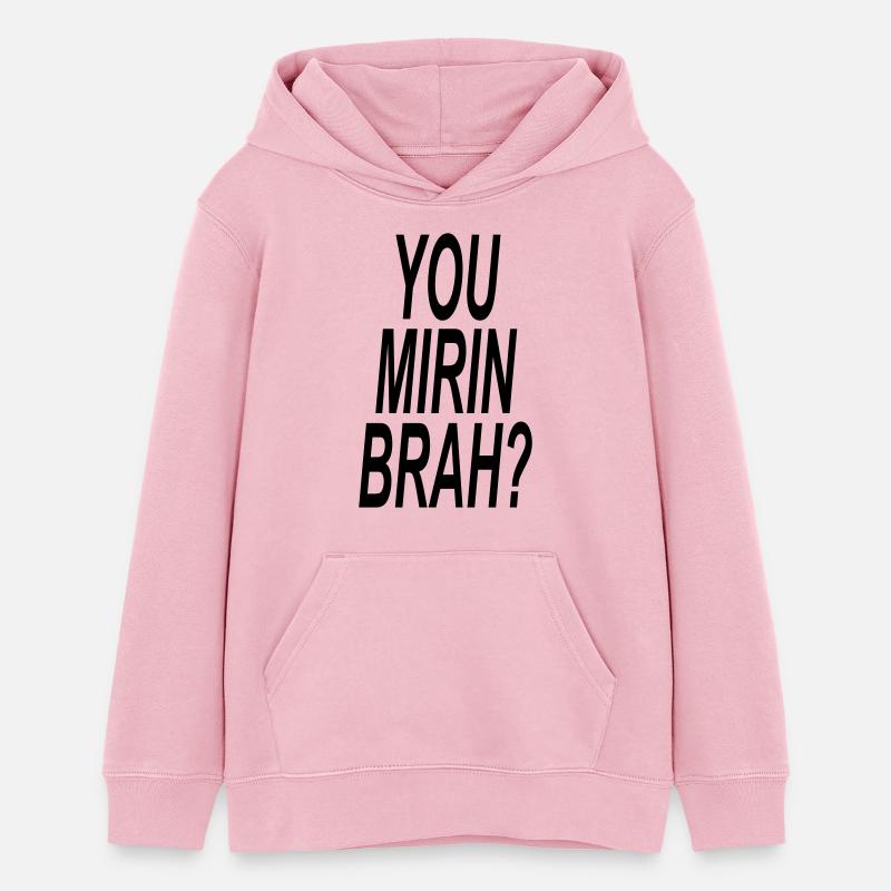 You Mirin Brah? - Sweat à capuche ado bio Stanley/Stella - rose pâle