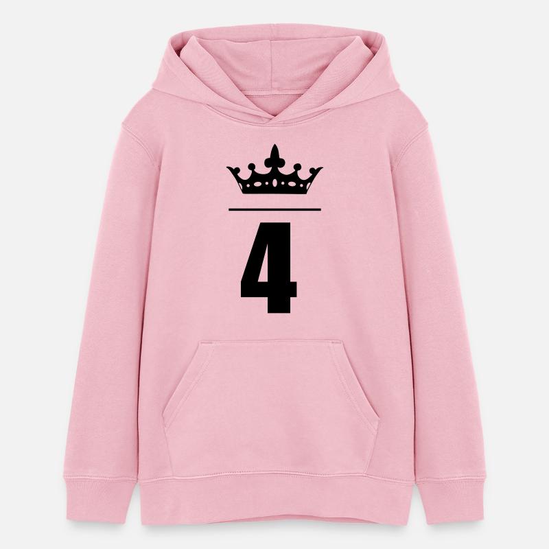 4 ans d'âge - Sweat à capuche ado bio Stanley/Stella - rose pâle
