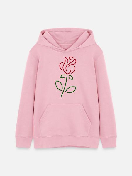 Blume Rose - Teenager Organic Hoodie Mini Cruiser von Stanley/Stella - Hellrosa