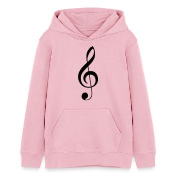 Clé de sol Clef - Sweat à capuche ado bio Stanley/Stella - rose pâle - Devant - AI Model Teenager Female dark (150cm)