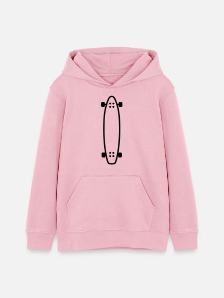 Longboard - Teenager Organic Hoodie Mini Cruiser von Stanley/Stella - Hellrosa