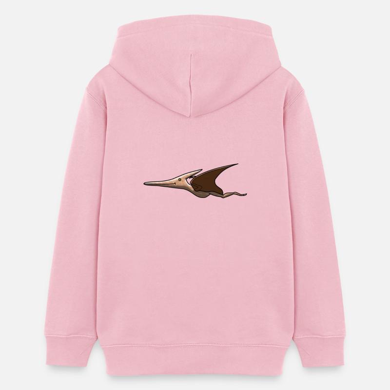 Pteranodon - Sweat à capuche ado bio Stanley/Stella - rose pâle