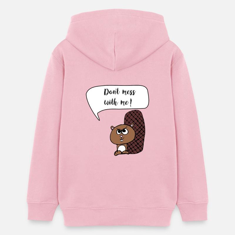 Cheeky beaver - Sweat à capuche ado bio Stanley/Stella - rose pâle