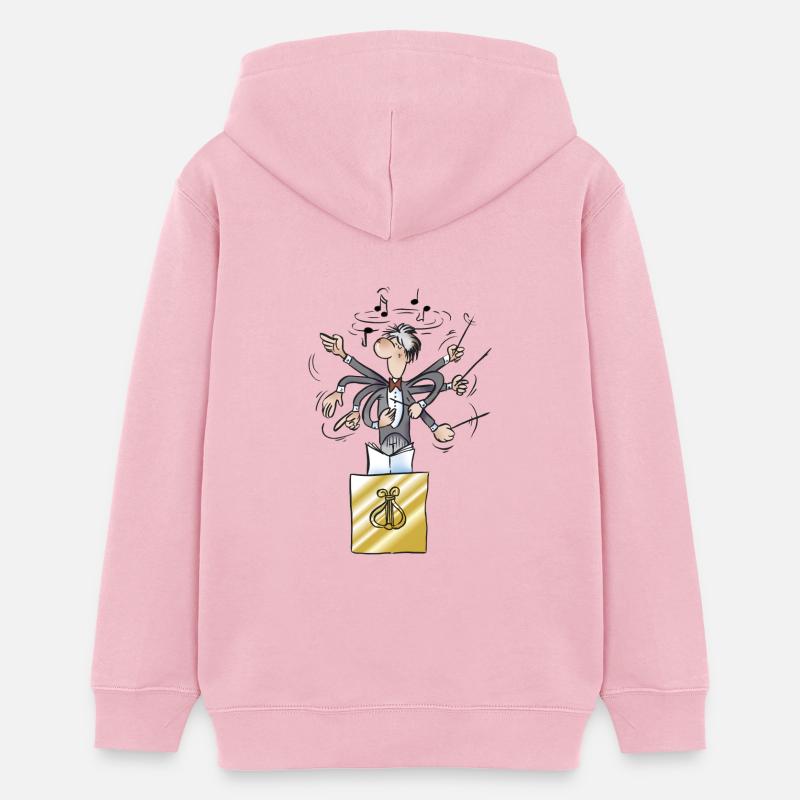 conducteur - Sweat à capuche ado bio Stanley/Stella - rose pâle