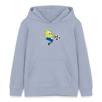 Spongebob Schwammkopf Kickt Einen Fußball - Kinder Organic Hoodie Mini Cruiser von Stanley/Stella - Lavendel-Violett - Vorne - AI Model Kid Female (0cm)