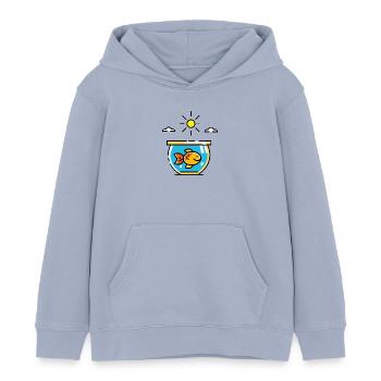 Bains de soleil de poisson rouge - Sweat à capuche enfant bio Stanley/Stella - lavande-violet - Devant - AI Model Kid Female (0cm)