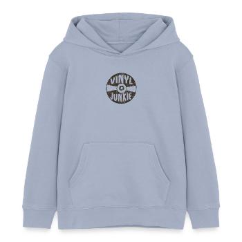 Vinyl Junkie Retro Vintage Album Schallplatte 70er - Kinder Organic Hoodie Mini Cruiser von Stanley/Stella - Lavendel-Violett - Vorne - AI Model Kid Female (0cm)