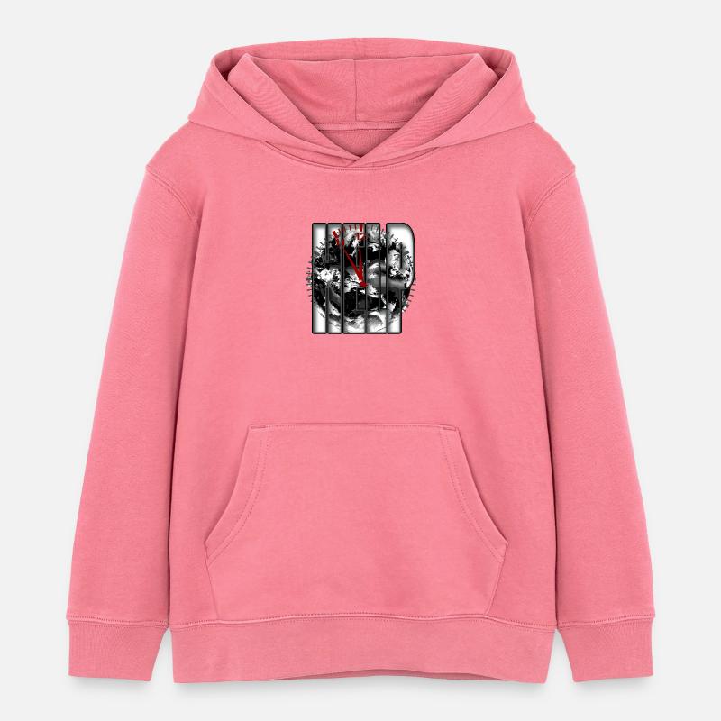 Horloge de la Planète Temporelle de 5 à 12 - Sweat à capuche enfant bio Stanley/Stella - rose 