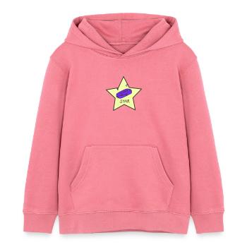 Étoile de savon - Sweat à capuche enfant bio Stanley/Stella - rose  - Devant - AI Model Kid Female (0cm)
