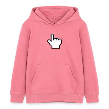 Original mouse hand - Kids Organic Hoodie by Stanley/Stella - pink joy  - Front - AI Model Kid Female (0cm)