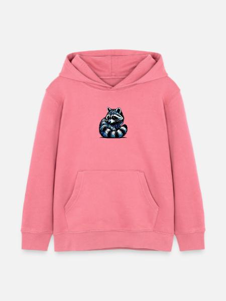 Waschbär - Kinder Organic Hoodie Mini Cruiser von Stanley/Stella - Pink
