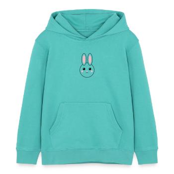 Buntes abstraktes Hasen-Design - Kinder Organic Hoodie Mini Cruiser von Stanley/Stella - Poolblau - Vorne - AI Model Kid Female (0cm)