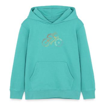 Cyclisme sur route - Sweat à capuche enfant bio Stanley/Stella - bleu piscine - Devant - AI Model Kid Female (0cm)