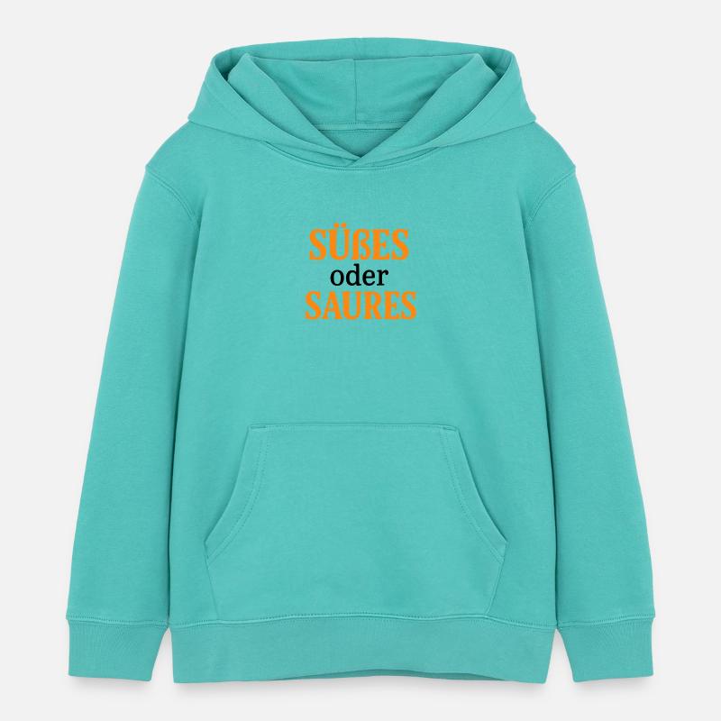 Thème Halloween - Sweat à capuche enfant bio Stanley/Stella - bleu piscine