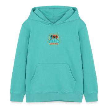 Steppo Gaming Controller Logo - Kinder Organic Hoodie Mini Cruiser von Stanley/Stella - Poolblau - Vorne - AI Model Kid Female (0cm)