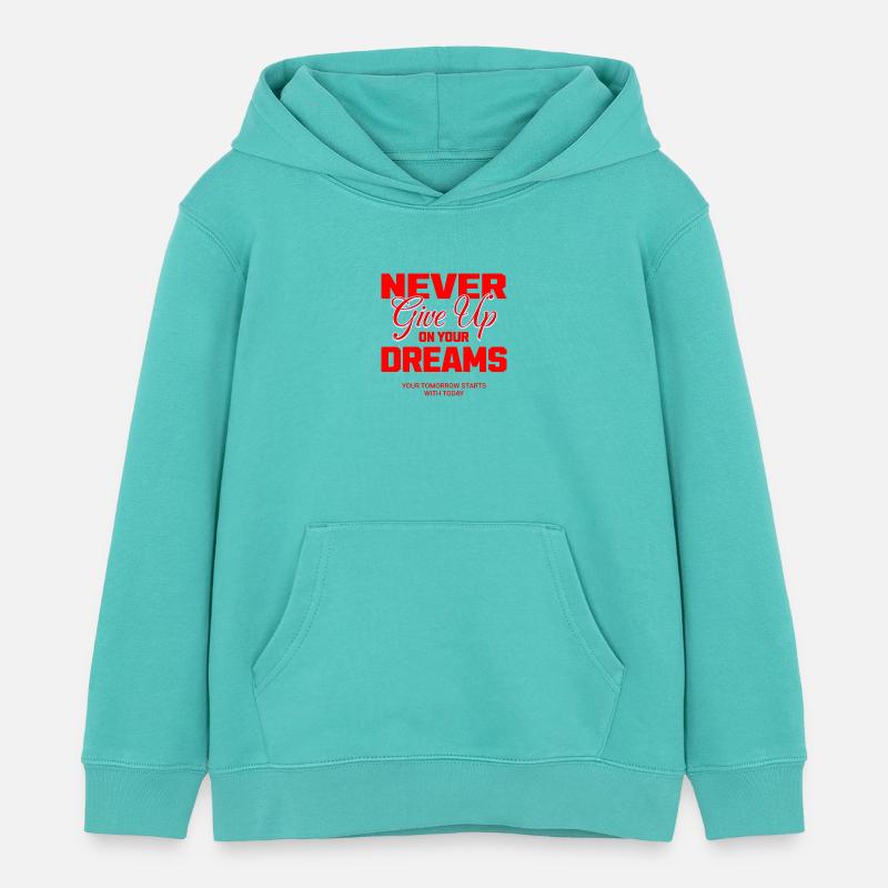 N’abandonnez jamais - Sweat à capuche enfant bio Stanley/Stella - bleu piscine