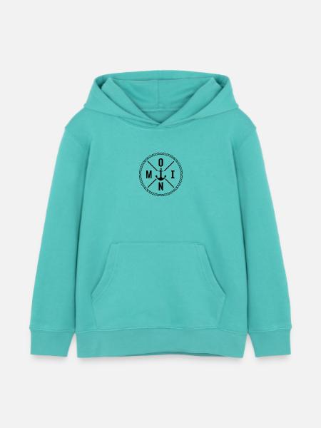 Moin - Kinder Organic Hoodie Mini Cruiser von Stanley/Stella - Poolblau