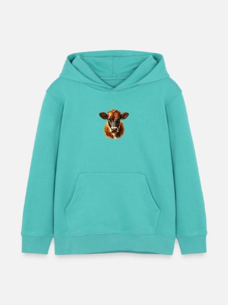 Kuh - Kinder Organic Hoodie Mini Cruiser von Stanley/Stella - Poolblau