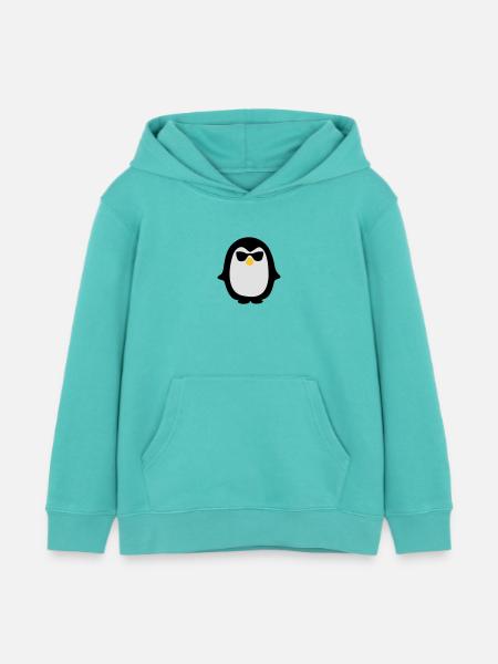 Pinguin - Kinder Organic Hoodie Mini Cruiser von Stanley/Stella - Poolblau