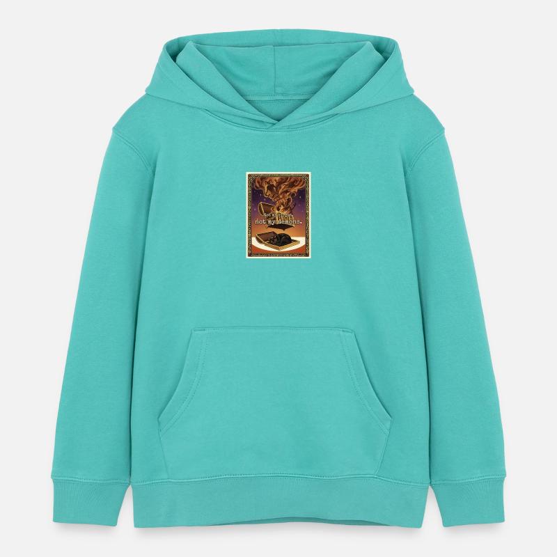 Pas mon chat démoniaque - Sweat à capuche enfant bio Stanley/Stella - bleu piscine