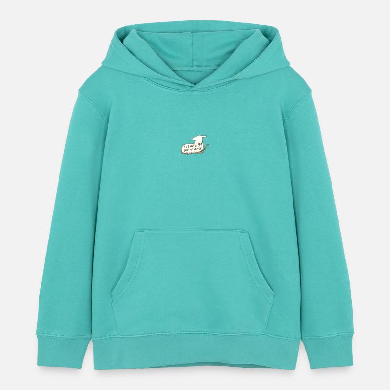 La brebis perdue et les 99 - Sweat à capuche enfant bio Stanley/Stella - bleu piscine