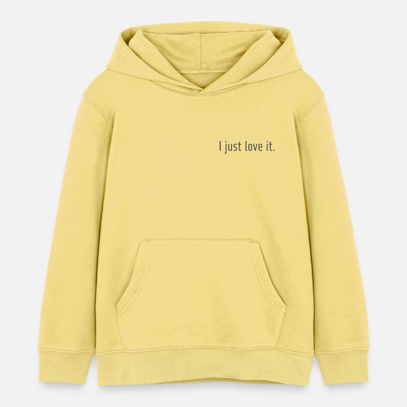 J’adore ça ! - Sweat à capuche enfant bio Stanley/Stella - jaune viva 