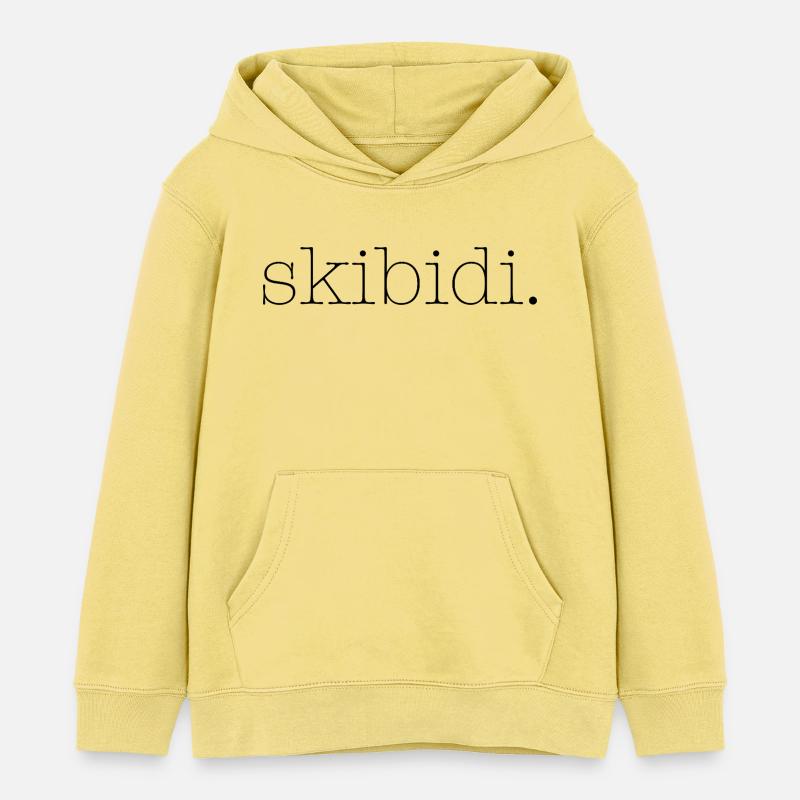 skibidi - Sweat à capuche enfant bio Stanley/Stella - jaune viva