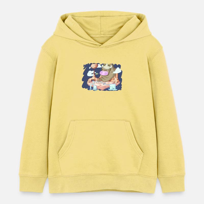 Mexicow - Sweat à capuche enfant bio Stanley/Stella - jaune viva 
