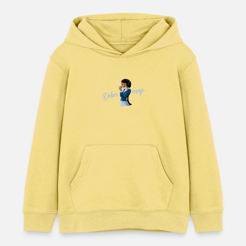DOBRE RANJE - Sweat à capuche enfant bio Stanley/Stella - jaune viva 