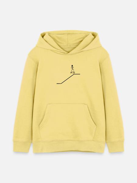 Skateboard Kickflip Junge Cap Cool - Kinder Organic Hoodie Mini Cruiser von Stanley/Stella - Gelb Viva