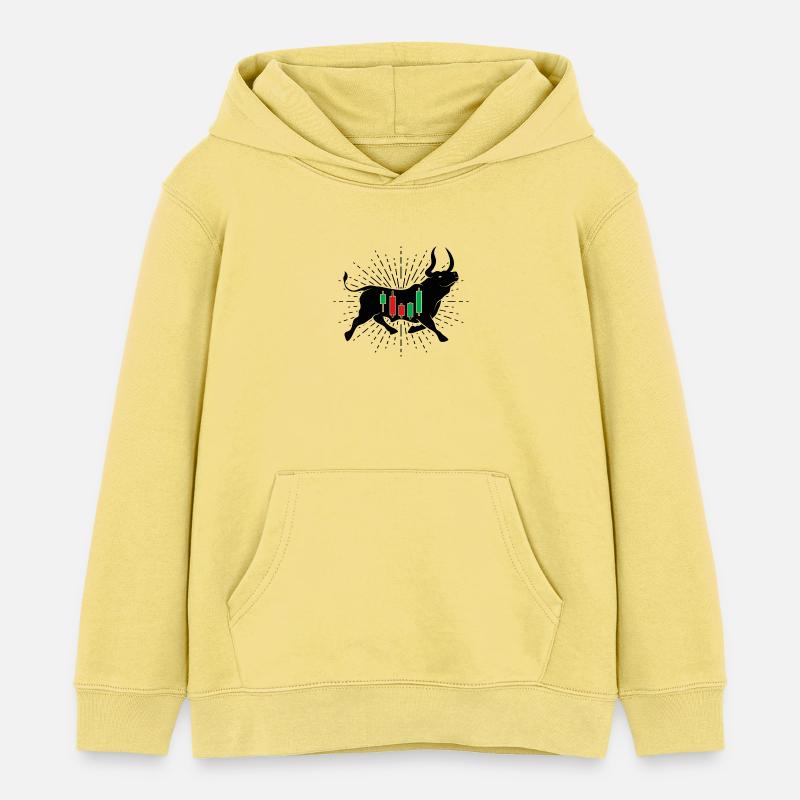Actions Bulle - Sweat à capuche enfant bio Stanley/Stella - jaune viva