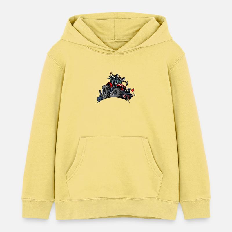 1399-RODE_TREKKER - Sweat à capuche enfant bio Stanley/Stella - jaune viva