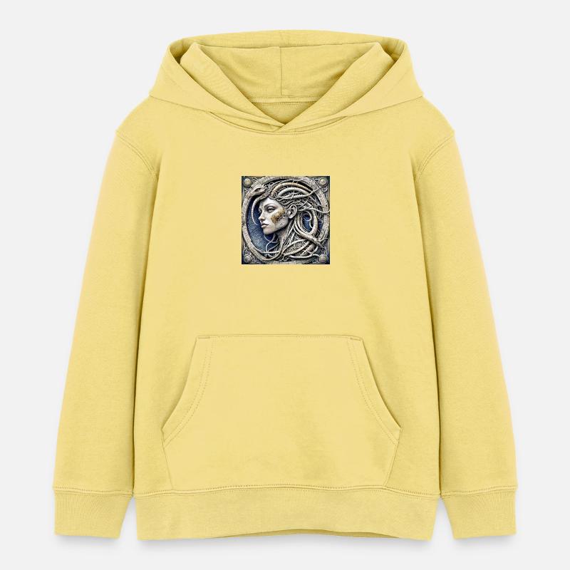 Ppatch 02 - Sweat à capuche enfant bio Stanley/Stella - jaune viva 
