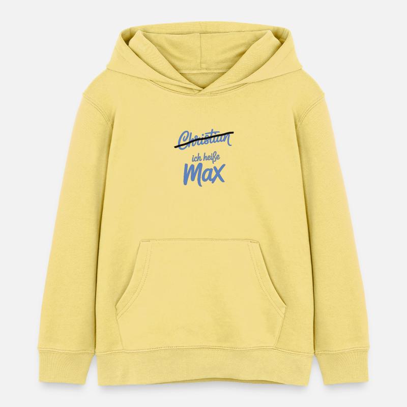 Christian Max Combo - Sweat à capuche enfant bio Stanley/Stella - jaune viva 