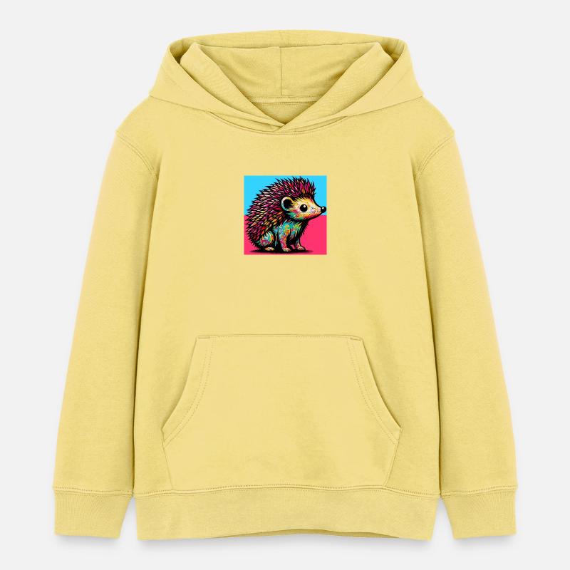 hérisson - Sweat à capuche enfant bio Stanley/Stella - jaune viva