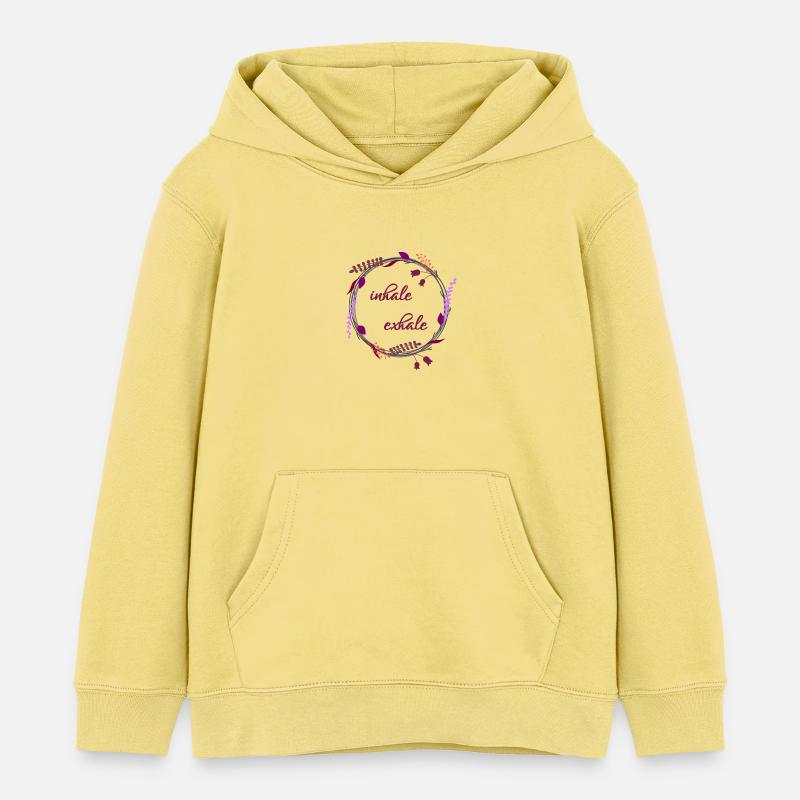 Inspirez ... Expirez ... - Sweat à capuche enfant bio Stanley/Stella - jaune viva 