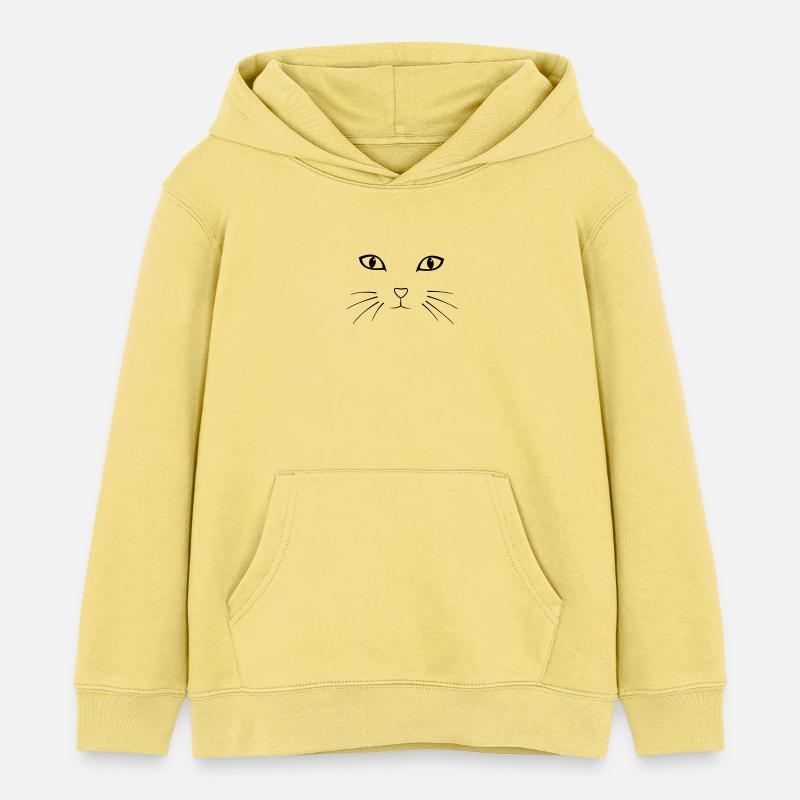 Chat - Sweat à capuche enfant bio Stanley/Stella - jaune viva 