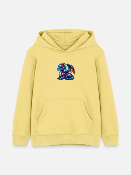 Drache - Kinder Organic Hoodie Mini Cruiser von Stanley/Stella - Gelb Viva