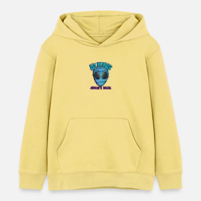 Bizarre, ce n’est pas un vrai bug extraterrestre - Sweat à capuche enfant bio Stanley/Stella - jaune viva 