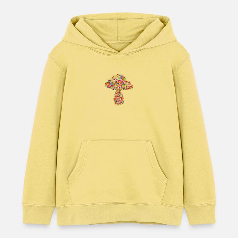 champignon coloré - Sweat à capuche enfant bio Stanley/Stella - jaune viva 