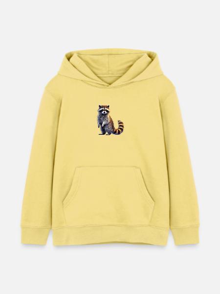 Waschbär - Kinder Organic Hoodie Mini Cruiser von Stanley/Stella - Gelb Viva