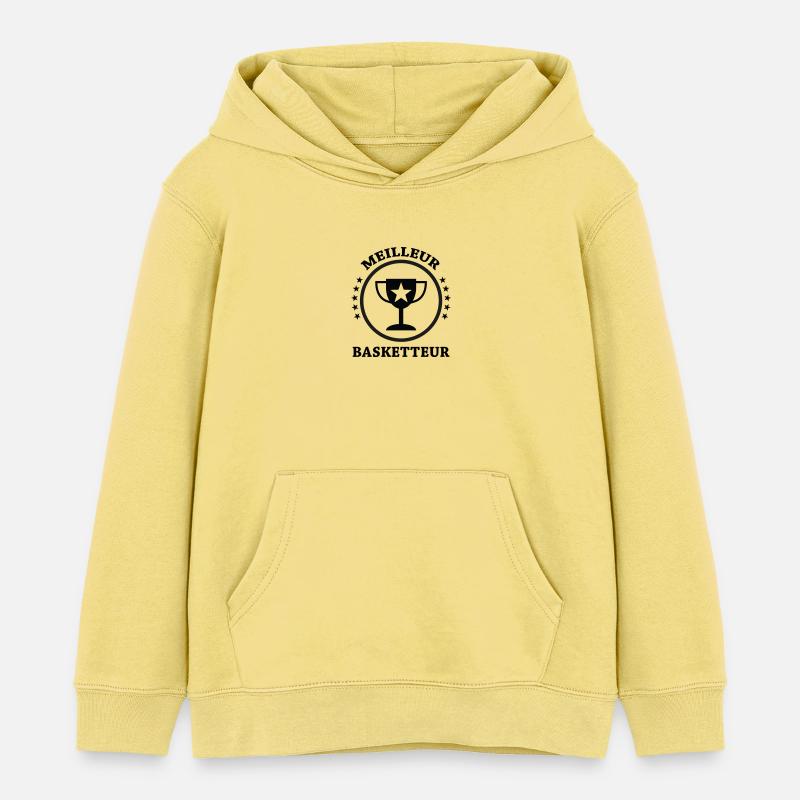 Meilleur Basketteur - Sweat à capuche enfant bio Stanley/Stella - jaune viva 