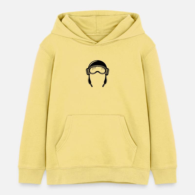 Cagoule d’aviateur - Sweat à capuche enfant bio Stanley/Stella - jaune viva 