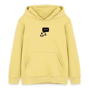 Communication communautaire - Sweat à capuche enfant bio Stanley/Stella - jaune viva  - Devant - AI Model Kid Male (0cm)