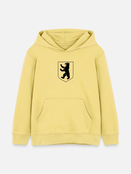 Berliner Bär - Berliner Wappen - Kinder Organic Hoodie Mini Cruiser von Stanley/Stella - Gelb Viva