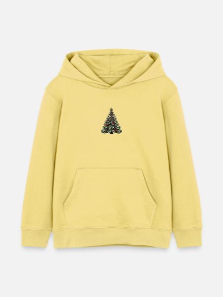 Weihnachtsbaum Weihnachten - Kinder Organic Hoodie Mini Cruiser von Stanley/Stella - Gelb Viva 