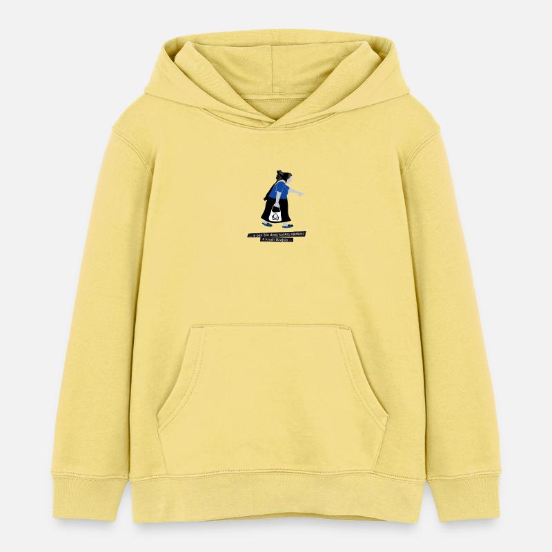 AJERŠEKA - Sweat à capuche enfant bio Stanley/Stella - jaune viva 