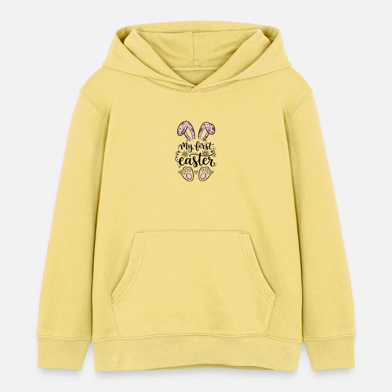 My First Easter - Easter Bunny - Kids Organic Hoodie by Stanley/Stella - viva yellow 