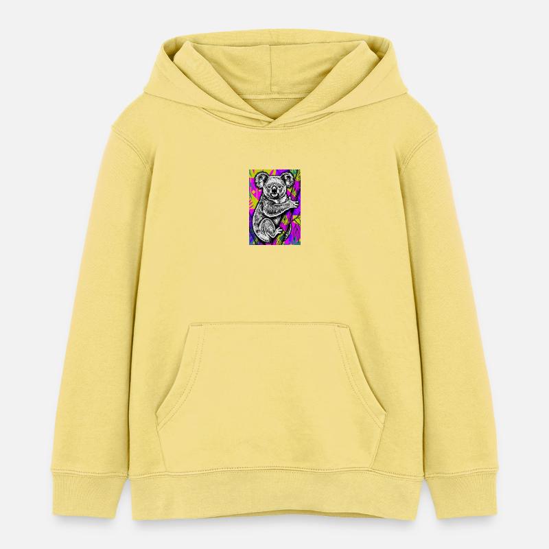 Koala - Sweat à capuche enfant bio Stanley/Stella - jaune viva 